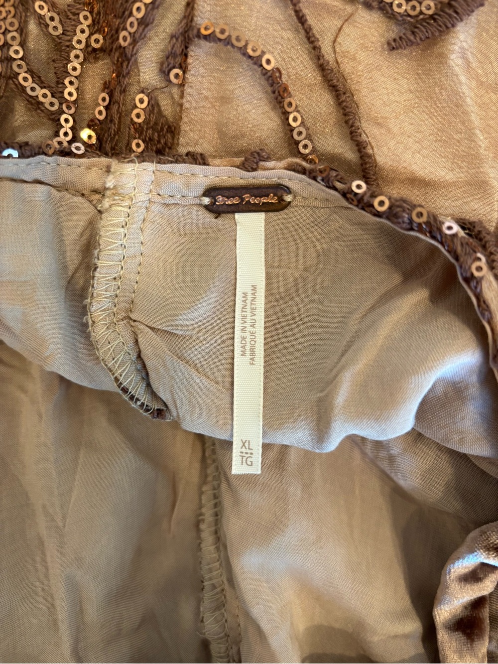 Free People Beaded V-Neck Halter Top short bottom Swingin It Romper Boho Glam - Picture 6 of 8